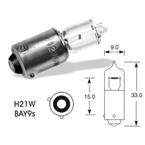 12V 21W Bay9s halogén, amber