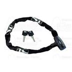 6x6x850 mm retaz zámok, klúc, velmi silný, štvorcový profil retaz, textilný potah, ciapky prachu nemecký LYNX M