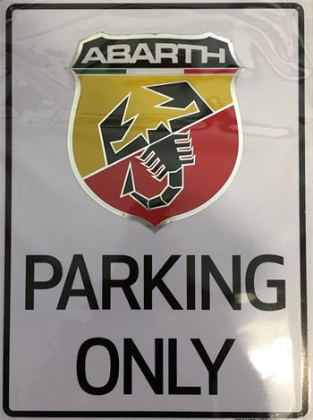 Abarth cedule PARKING ONLY