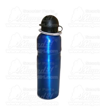 ABO 750 water bottle made of aluminium, with detachable protection cap (BPA free) metallic blue German Quality