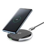 Bezdrátová nabíjacka CellularLine Wireless Fast Charger + Fast Charge adaptér 10W, Qi štandard, cierna