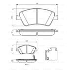 Brzdové desticky vcetne pružin BOSCH