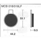 Brzdové doštičky LUCAS TRW MCB18LF