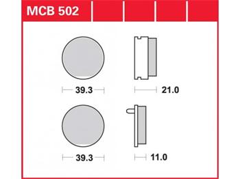 Brzdové doštičky LUCAS TRW MCB502