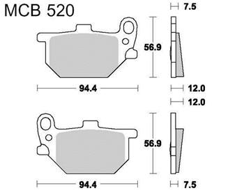 Brzdové doštičky LUCAS TRW MCB520