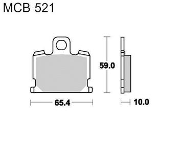 Brzdové doštičky LUCAS TRW MCB521