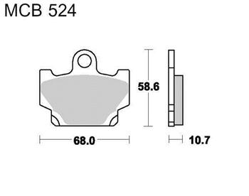 Brzdové doštičky LUCAS TRW MCB524