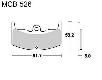 Brzdové doštičky LUCAS TRW MCB526