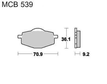 Brzdové doštičky LUCAS TRW MCB539