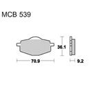 Brzdové doštičky LUCAS TRW MCB539LF