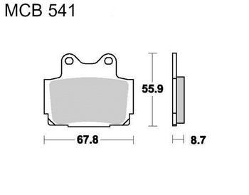 Brzdové doštičky LUCAS TRW MCB541