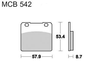 Brzdové doštičky LUCAS TRW MCB542