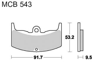 Brzdové doštičky LUCAS TRW MCB543LF