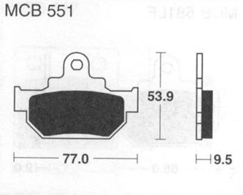 Brzdové doštičky LUCAS TRW MCB551