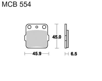 Brzdové doštičky LUCAS TRW MCB554SI