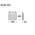 Brzdové doštičky LUCAS TRW MCB554SI