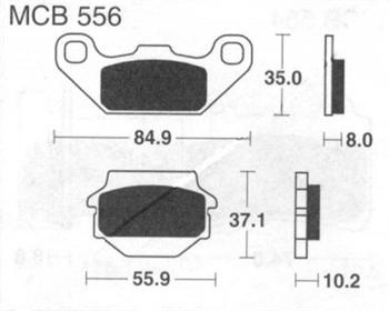 Brzdové doštičky LUCAS TRW MCB556