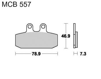 Brzdové doštičky LUCAS TRW MCB557SR