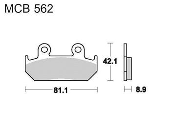 Brzdové doštičky LUCAS TRW MCB562SRQ