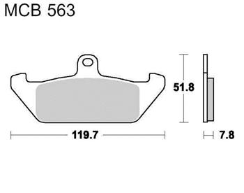 Brzdové doštičky LUCAS TRW MCB563