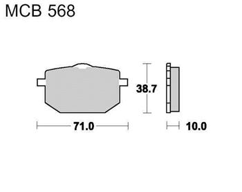 Brzdové doštičky LUCAS TRW MCB568