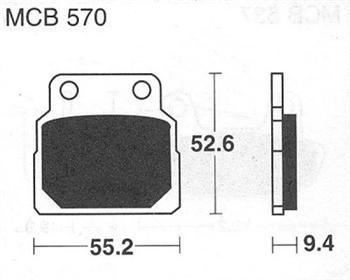 Brzdové doštičky LUCAS TRW MCB570