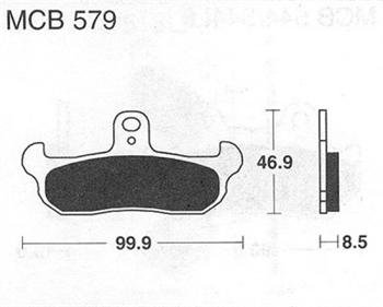 Brzdové doštičky LUCAS TRW MCB579SI
