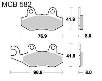 Brzdové doštičky LUCAS TRW MCB582