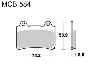 Brzdové doštičky LUCAS TRW MCB584SV