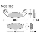 Brzdové doštičky LUCAS TRW MCB586