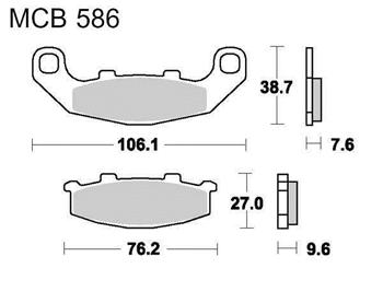 Brzdové doštičky LUCAS TRW MCB586SV