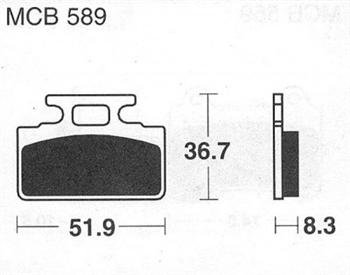 Brzdové doštičky LUCAS TRW MCB589