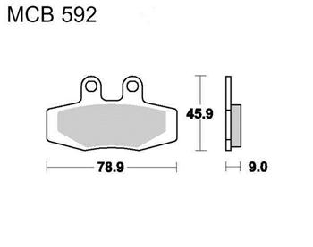 Brzdové doštičky LUCAS TRW MCB592LF