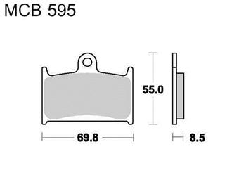 Brzdové doštičky LUCAS TRW MCB595SRQ
