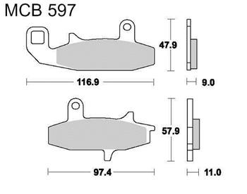 Brzdové doštičky LUCAS TRW MCB597SV