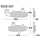 Brzdové doštičky LUCAS TRW MCB597SV