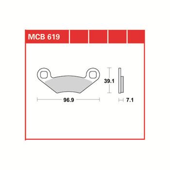 Brzdové doštičky LUCAS TRW MCB619