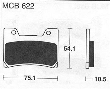 Brzdové doštičky LUCAS TRW MCB622SV