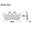 Brzdové doštičky LUCAS TRW MCB630