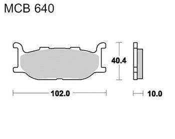 Brzdové doštičky LUCAS TRW MCB640