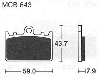 Brzdové doštičky LUCAS TRW MCB643SRQ