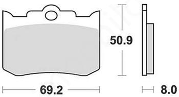 Brzdové doštičky LUCAS TRW MCB653RQ