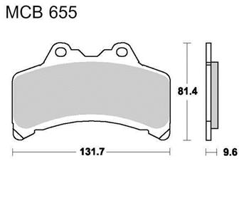 Brzdové doštičky LUCAS TRW MCB655