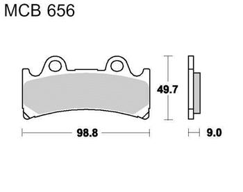 Brzdové doštičky LUCAS TRW MCB656SRQ