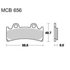 Brzdové doštičky LUCAS TRW MCB656SV