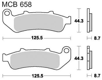 Brzdové doštičky LUCAS TRW MCB658