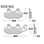 Brzdové doštičky LUCAS TRW MCB663SR
