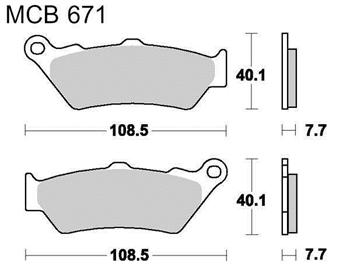 Brzdové doštičky LUCAS TRW MCB671