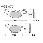 Brzdové doštičky LUCAS TRW MCB679