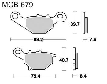 Brzdové doštičky LUCAS TRW MCB679SI